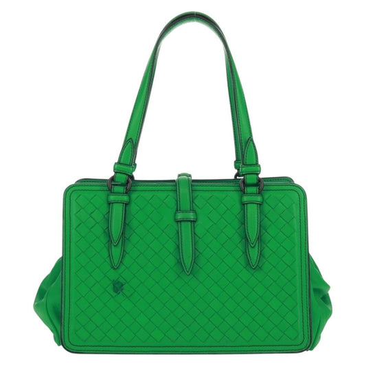Bottega Veneta Intrecciato Handbag Leather, Green, Leather, Handbag