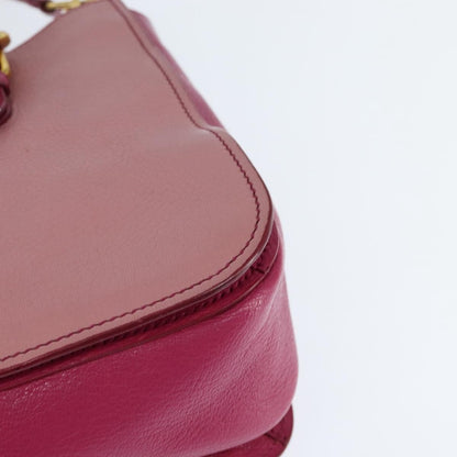 Miu Miu Madras Convertible Lock Tote Leather, PINK, LEATHER, Handbag