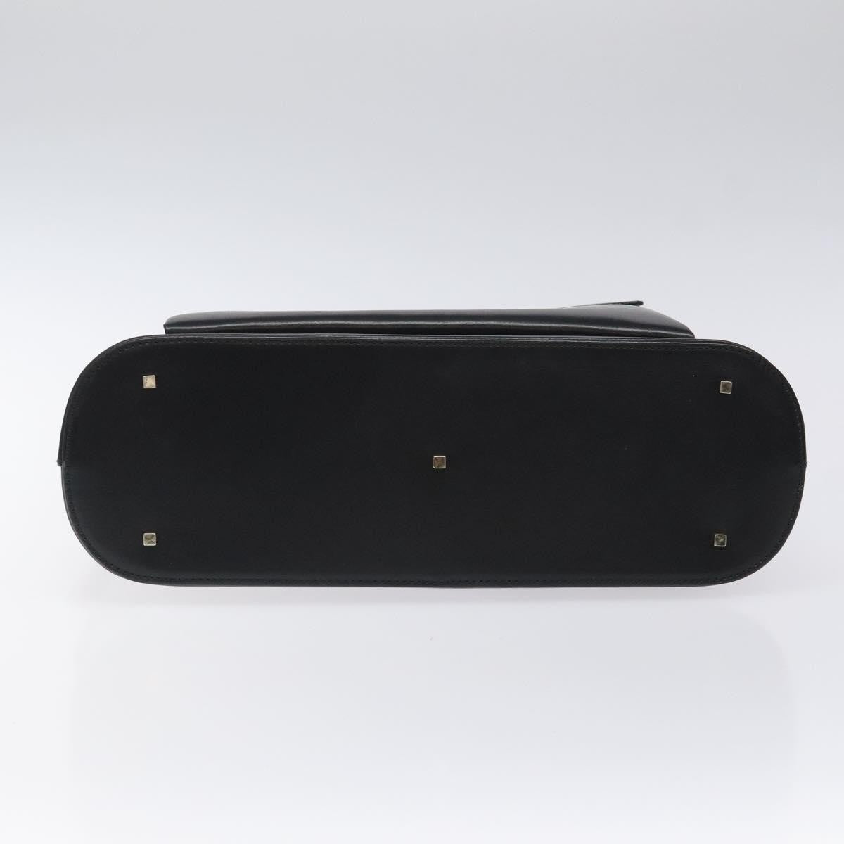 Salvatore Ferragamo Vintage Zip Handbag Leather, BLACK, LEATHER, Handbag