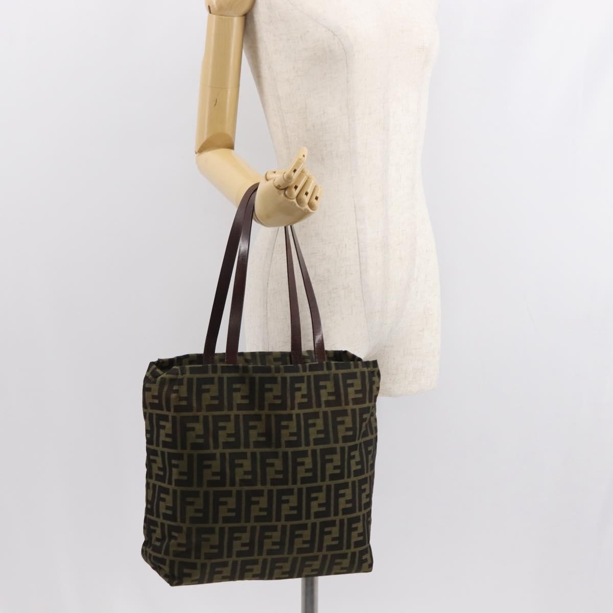 Fendi Zucca Tote bag FF motif, BROWN, CANVAS, Tote bag