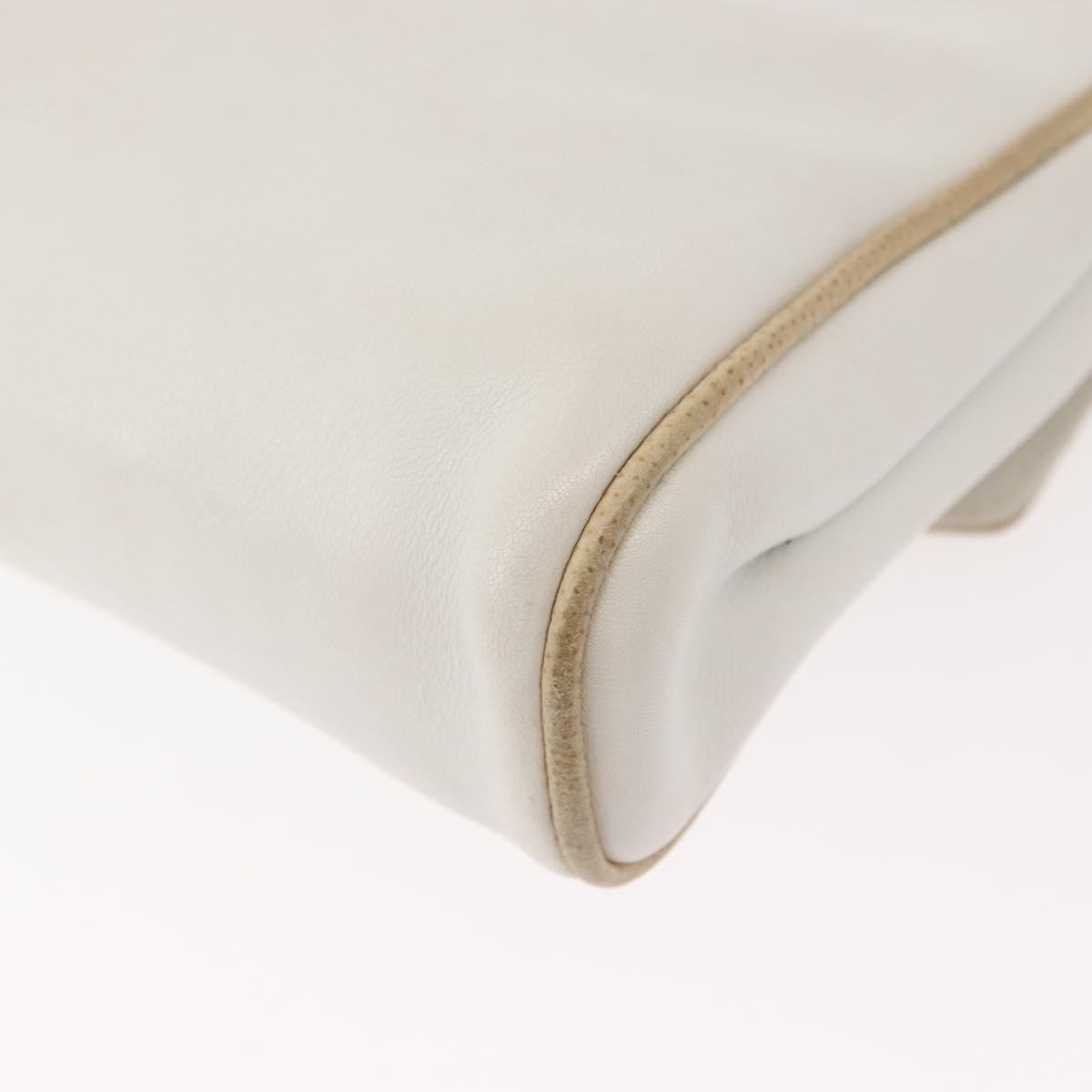 Celine Shoulder Bag Leather, WHITE, LEATHER, Shoulder bag