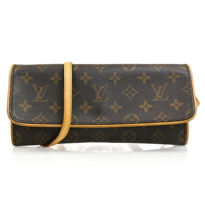 Louis Vuitton Twin Handbag Monogram Canvas, Brown, Canvas, Clutch