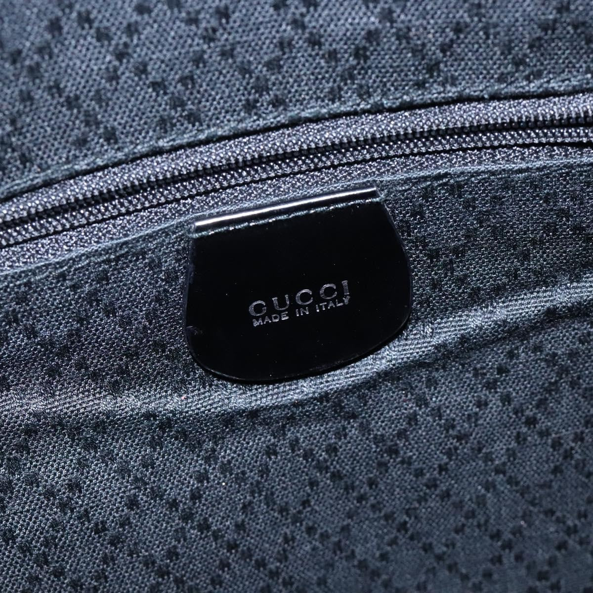 Gucci Vintage Bamboo Handle Tote Nylon, BLACK, NYLON, Tote bag