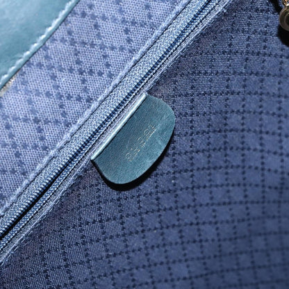 Gucci Vintage Bamboo Backpack Leather, NAVY, LEATHER, Backpack