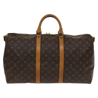 Louis Vuitton Keepall Bandouliere Bag Monogram Canvas, BROWN, CANVAS, Travel bag