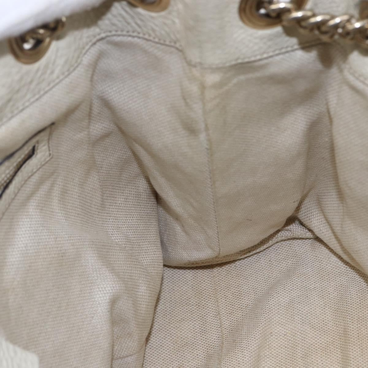 Gucci Soho Chain Strap Shoulder Bag Leather, WHITE, LEATHER, Shoulder bag
