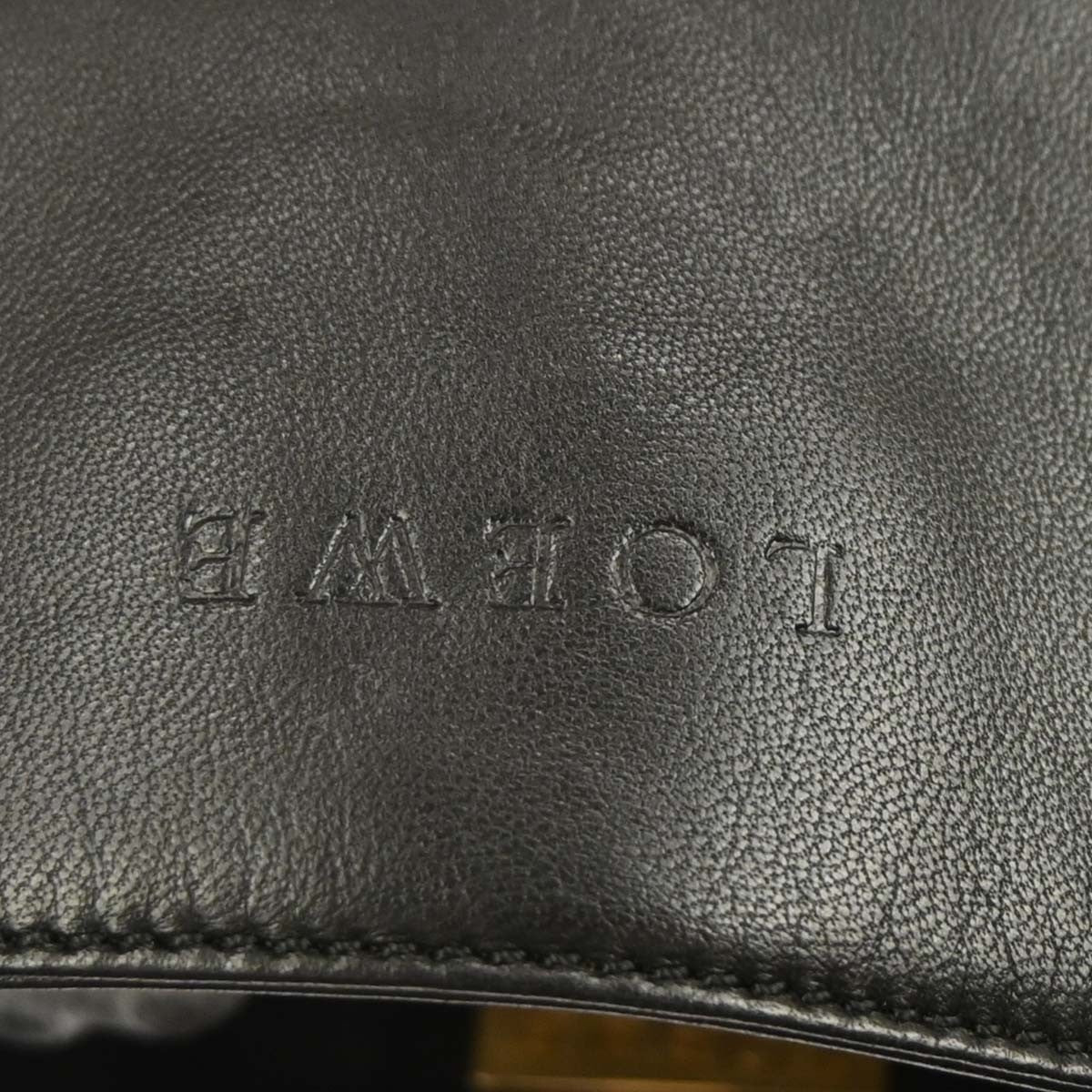 Loewe Vintage Anagram Tote Leather, BLACK, LEATHER, Tote bag