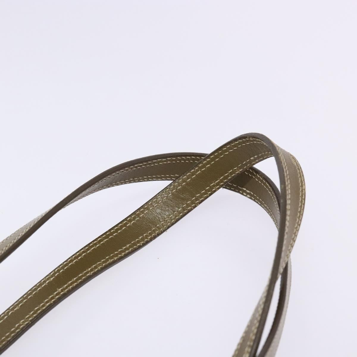 Celine Vintage Macadam Shoulder Bag Canvas, KHAKI, CANVAS, Shoulder bag