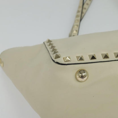 Valentino Garavani Rockstud Tote Soft Leather, WHITE, LEATHER, Tote bag