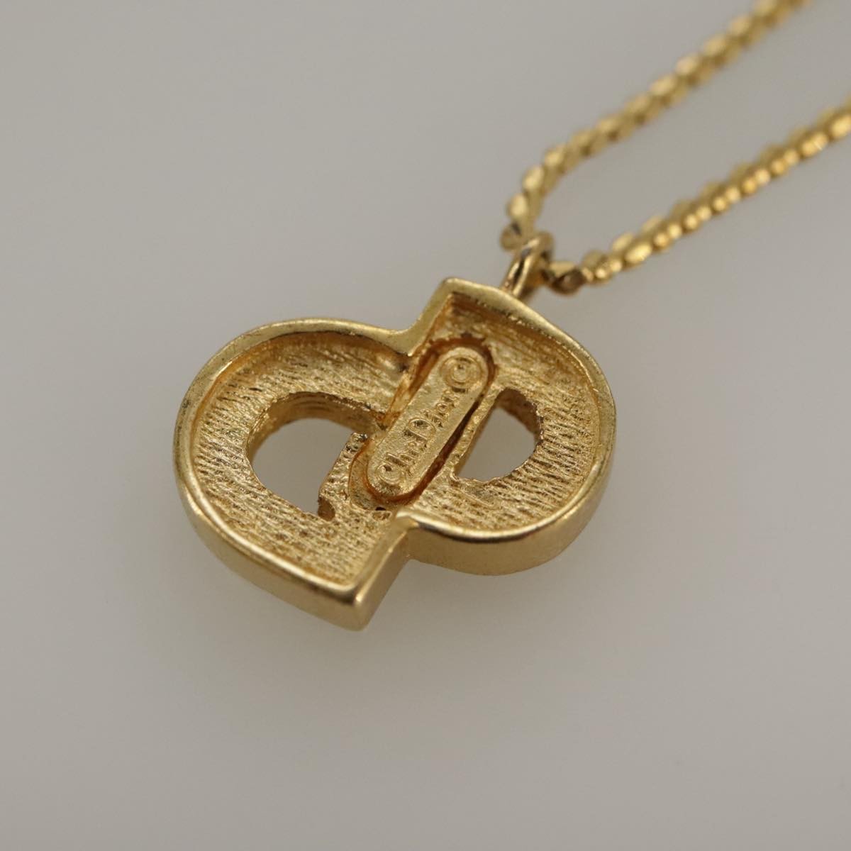 Christian Dior CD Pendant Necklace Gold-plated, GOLD, GOLD_PLATED, Necklace