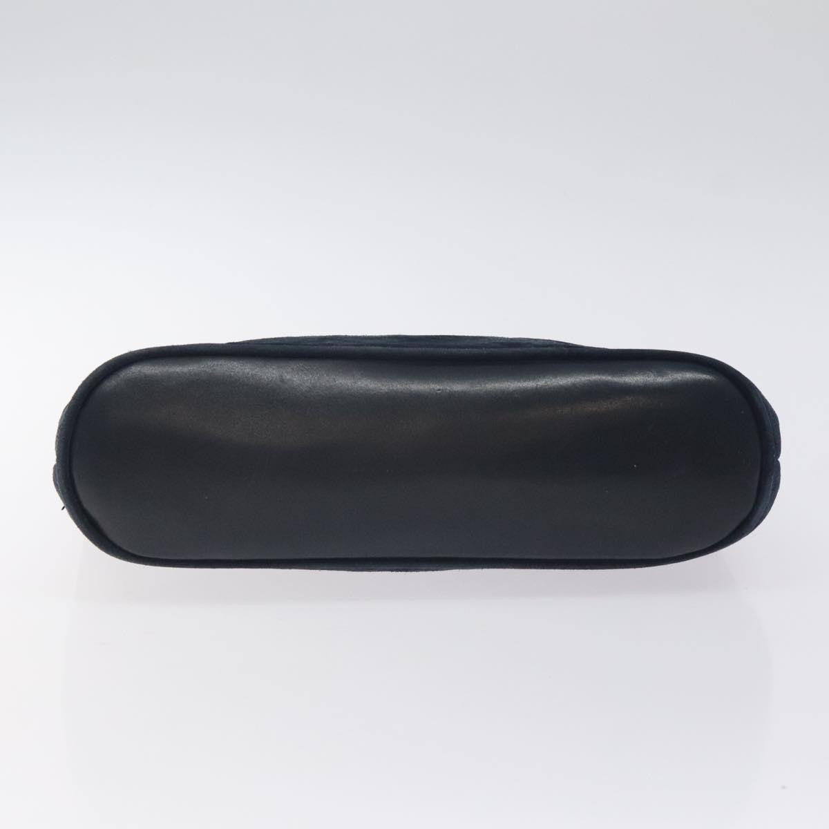 Salvatore Ferragamo Vintage Chain Shoulder Bag Leather, NAVY, LEATHER, Shoulder bag