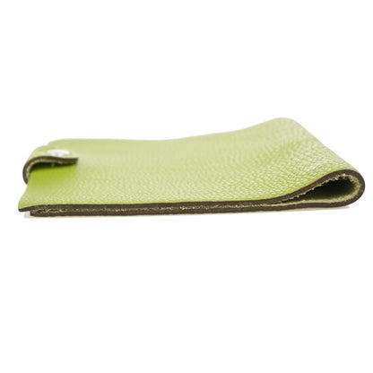 Hermes Ulysse Agenda Cover Leather, Green, Leather, Wallet