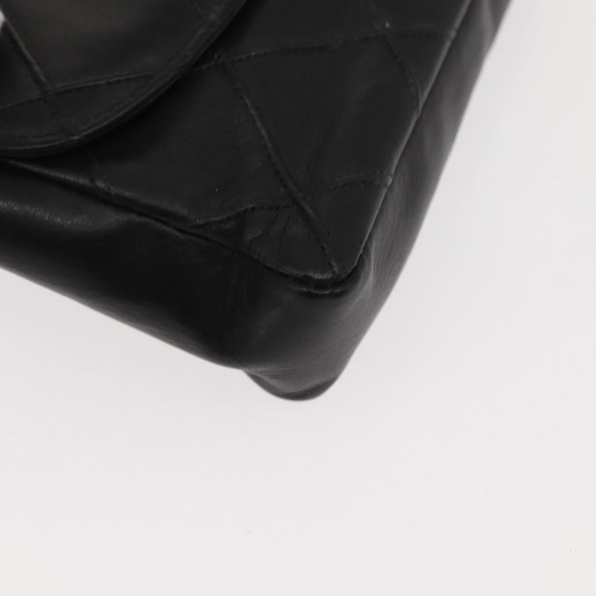 Chanel Vintage Flap Waist Bag Leather, BLACK, LEATHER, Clutche & pouche