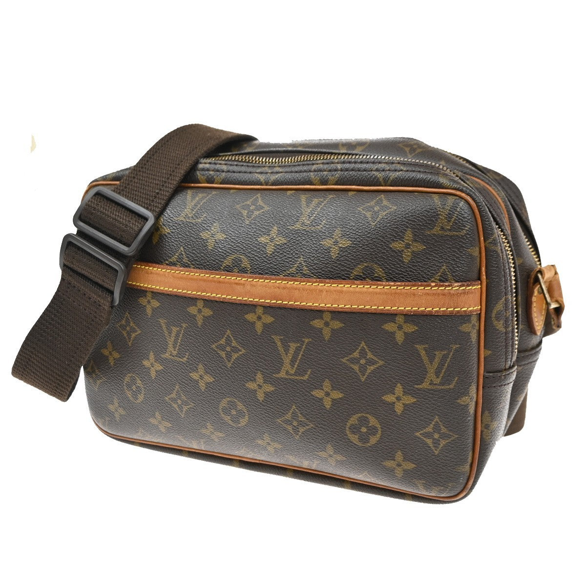 Louis Vuitton Reporter Bag Monogram Canvas, BROWN, CANVAS, Shoulder bag