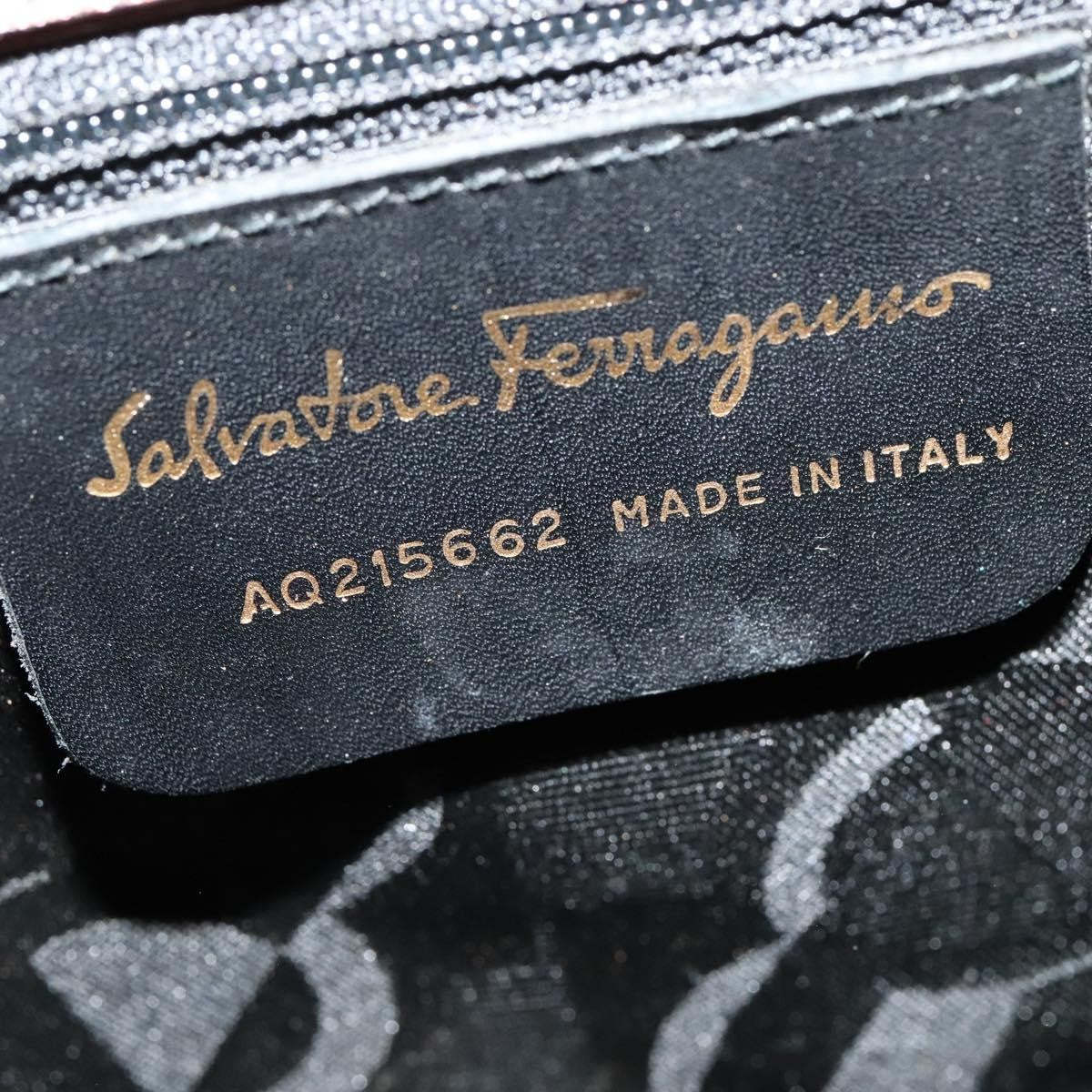 Salvatore Ferragamo Gancini Shoulder Bag Leather, BROWN, LEATHER, Shoulder bag