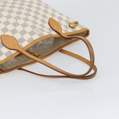 Louis Vuitton Neverfull Tote Damier azur, BEIGE, CANVAS, Tote bag