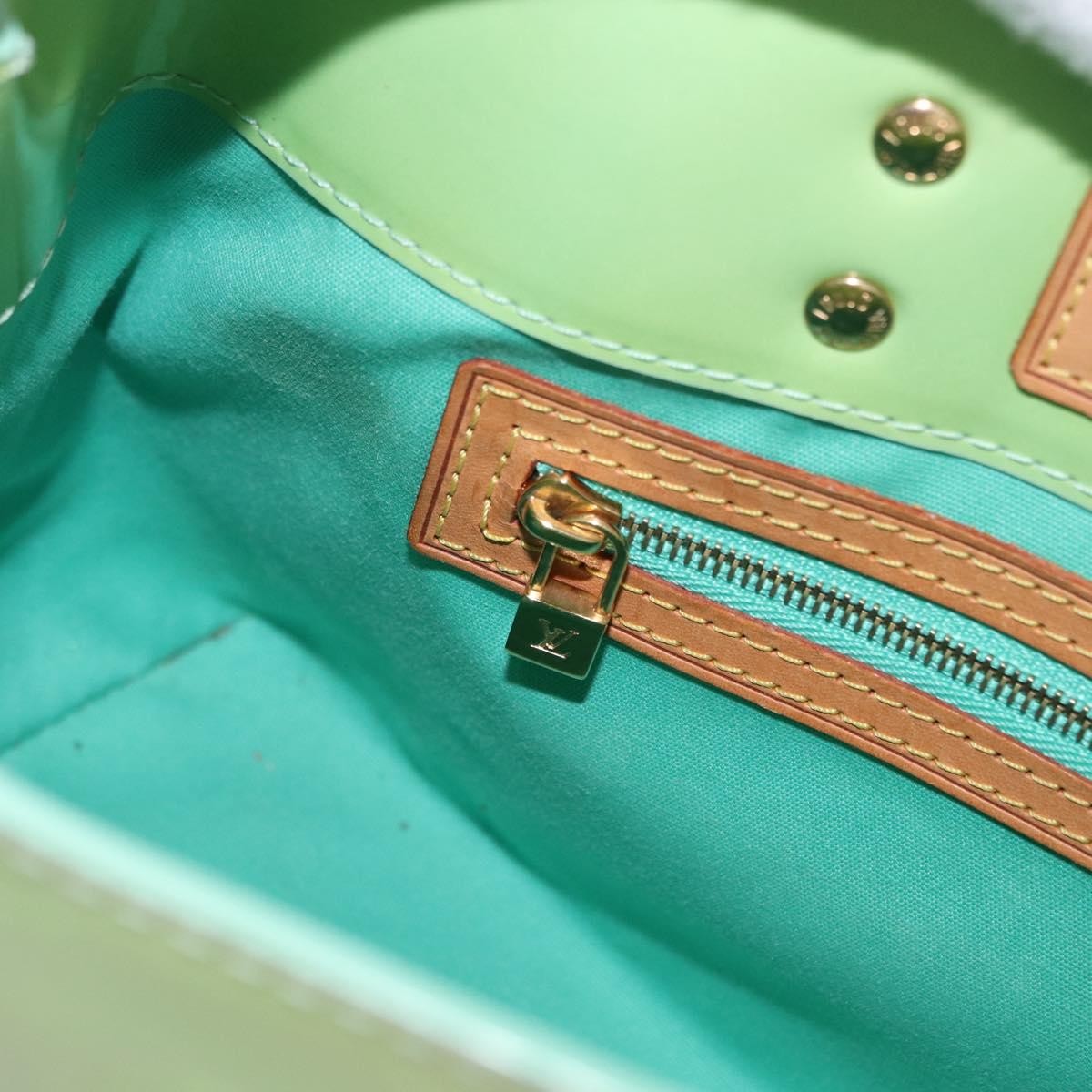 Louis Vuitton Reade Handbag Monogram Vernis, GREEN, PATENT_LEATHER, Tote bag