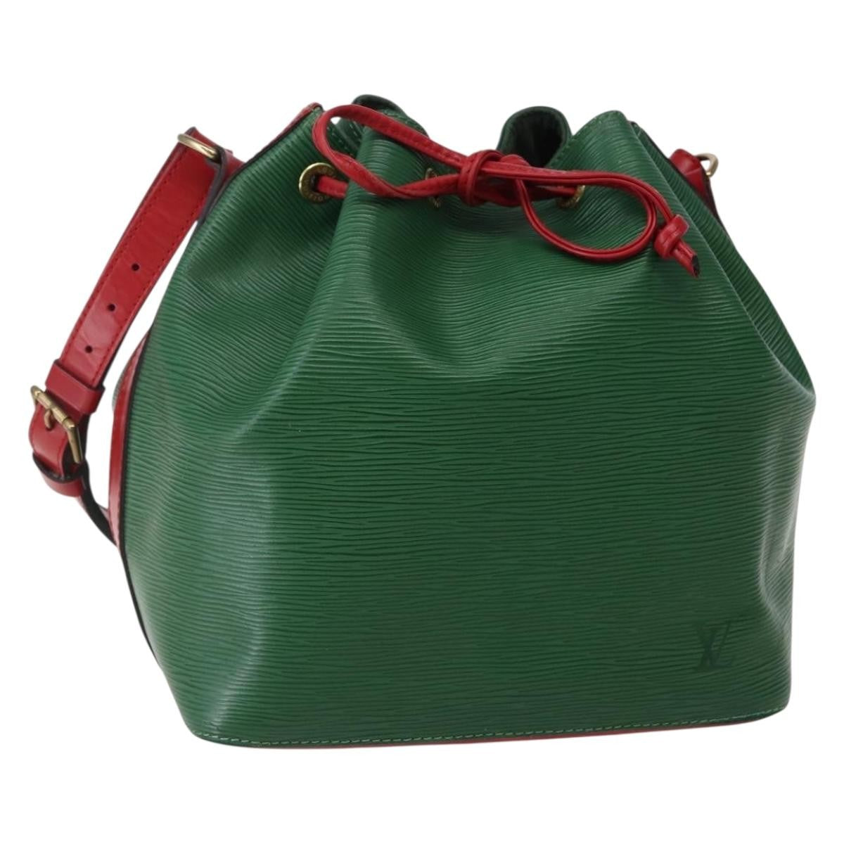 Louis Vuitton Bicolor Petit Noe Handbag Epi Leather, GREEN, LEATHER, Shoulder bag