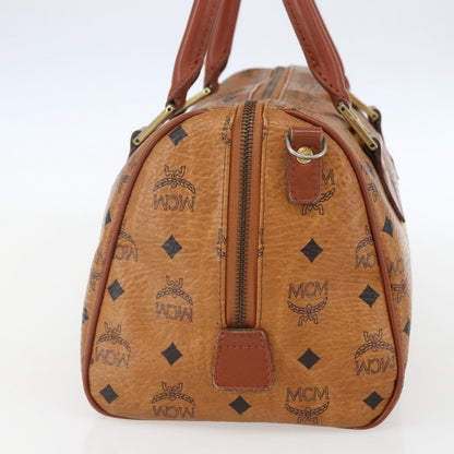 MCM Visetos logogramme Handbag Canvas and Leather, BROWN, CANVAS, Travel bag