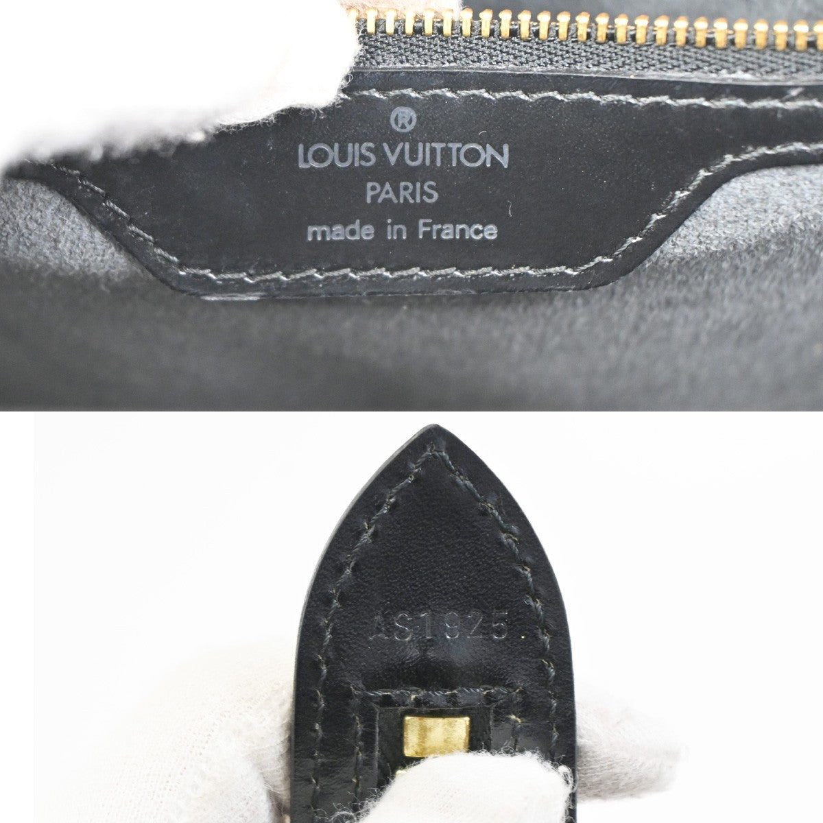 Louis Vuitton Saint Jacques Handbag Epi Leather, BLACK, LEATHER, Shoulder bag