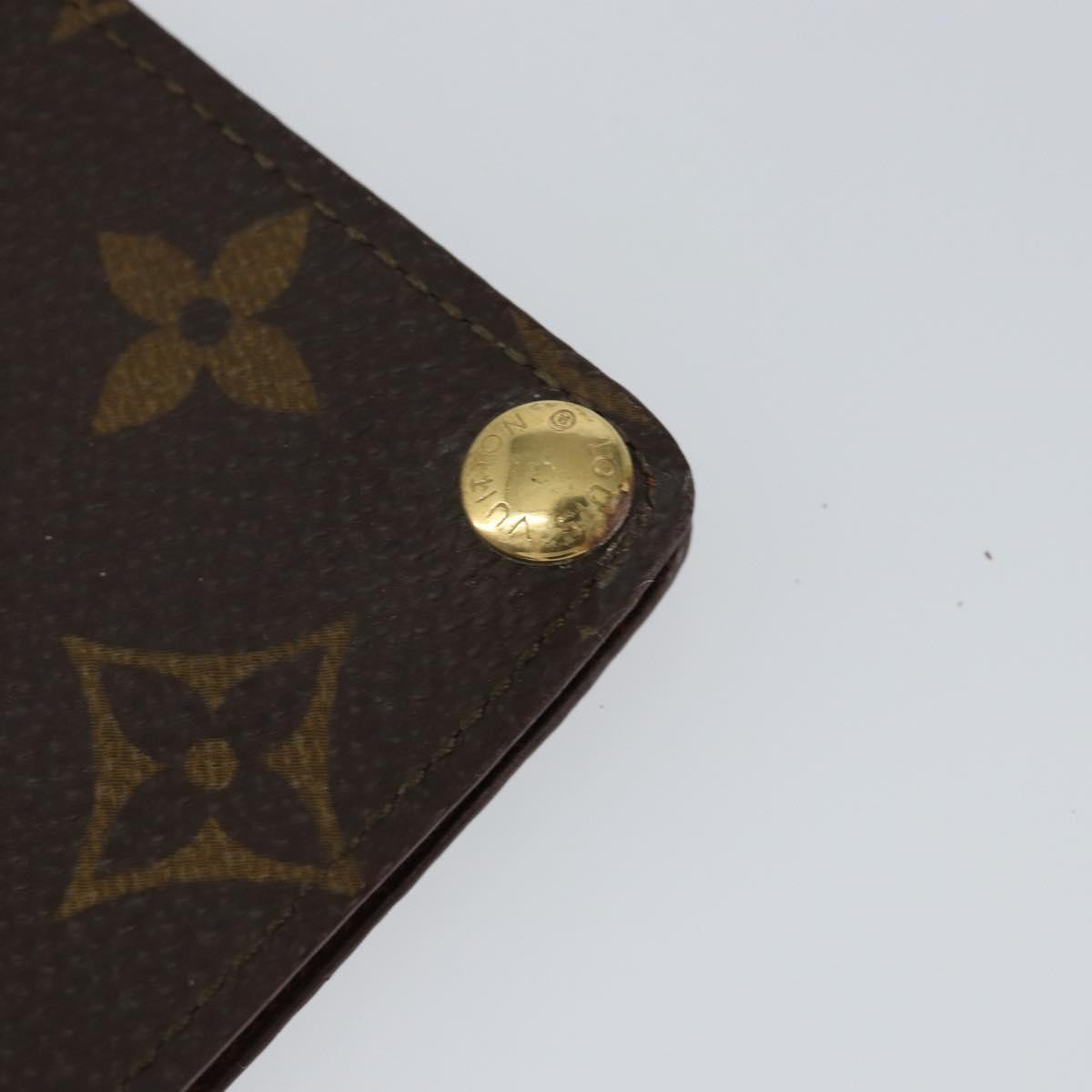 Louis Vuitton Porte Cartes Pression Card Case Monogram Canvas, BROWN, CANVAS, Card Holders