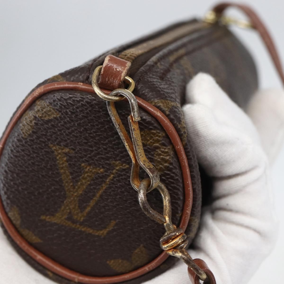 Louis Vuitton Papillon Pochette Monogram Canvas, BROWN, CANVAS, Clutche & pouche