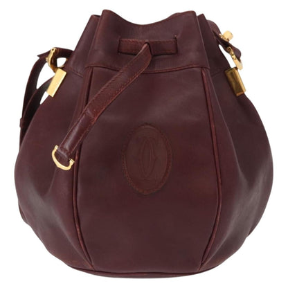 cartier Must de cartier bag Leather, BURGUNDY, LEATHER, Shoulder bag