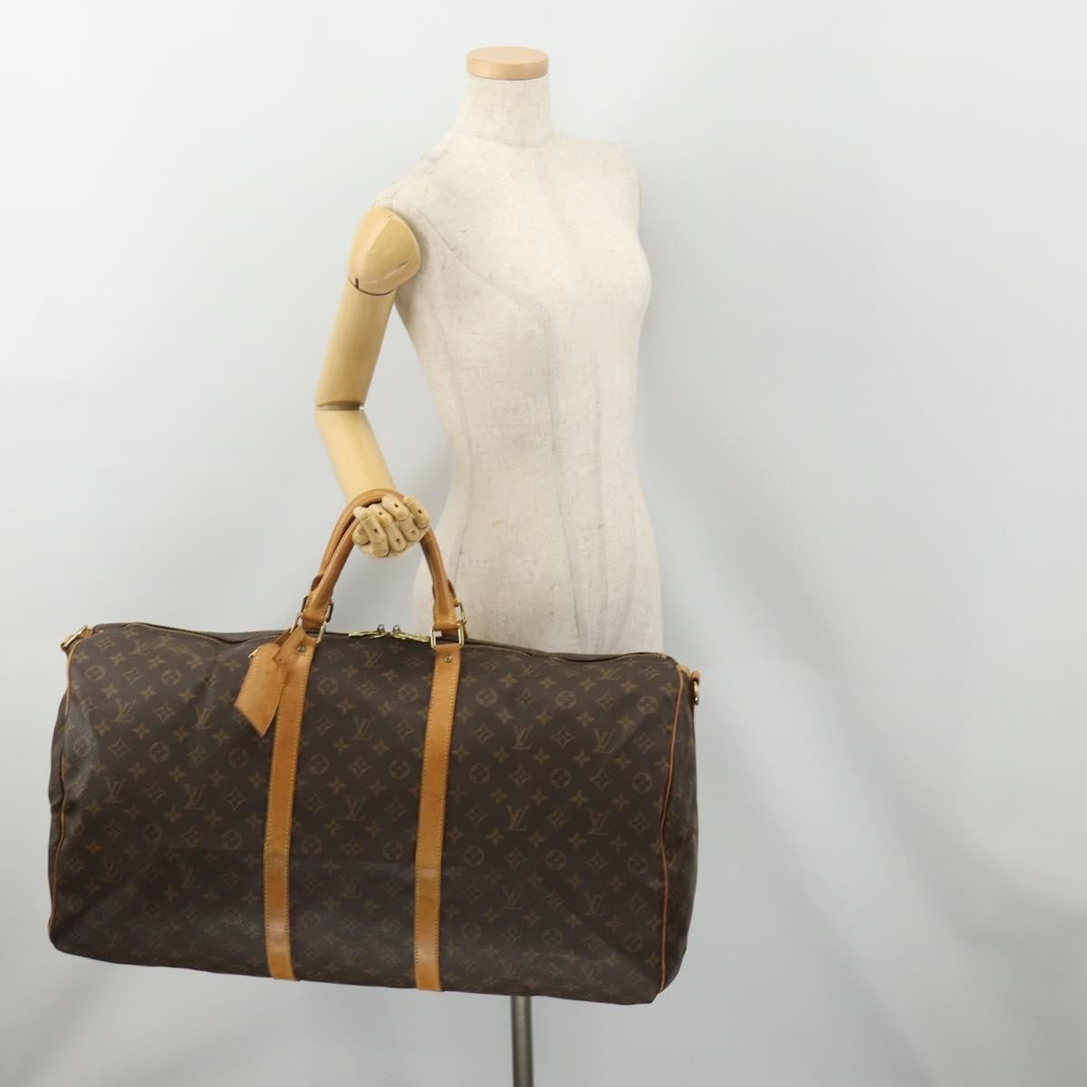 Louis Vuitton Keepall Bandouliere Bag Monogram Canvas, Brown, Canvas, Travel Bag