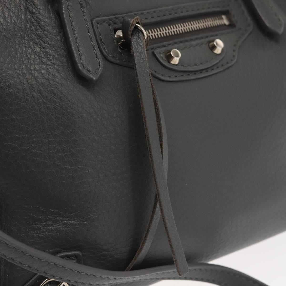 Balenciaga Papier A4 Zip Around Classic Studs Bag Leather, GRAY, LEATHER, Handbag