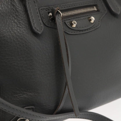 Balenciaga Papier A4 Zip Around Classic Studs Bag Leather, GRAY, LEATHER, Handbag