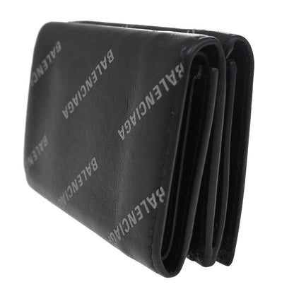 Balenciaga Trifold Wallet Leather, BLACK, LEATHER, Wallets