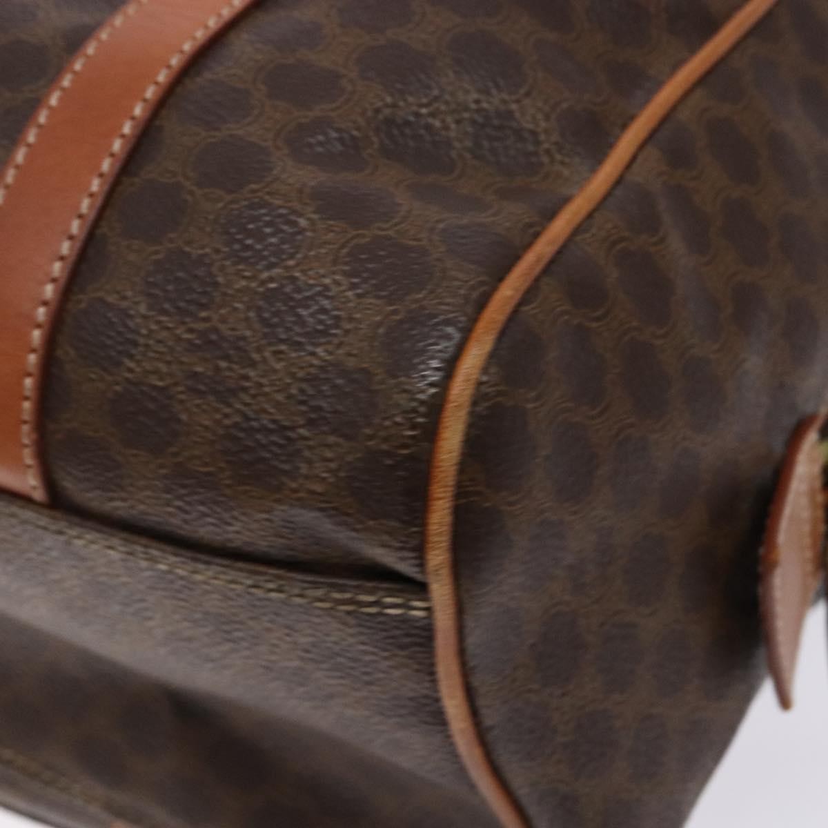 Celine Macadam Handbag Macadam with leather, BROWN, CANVAS, Handbag