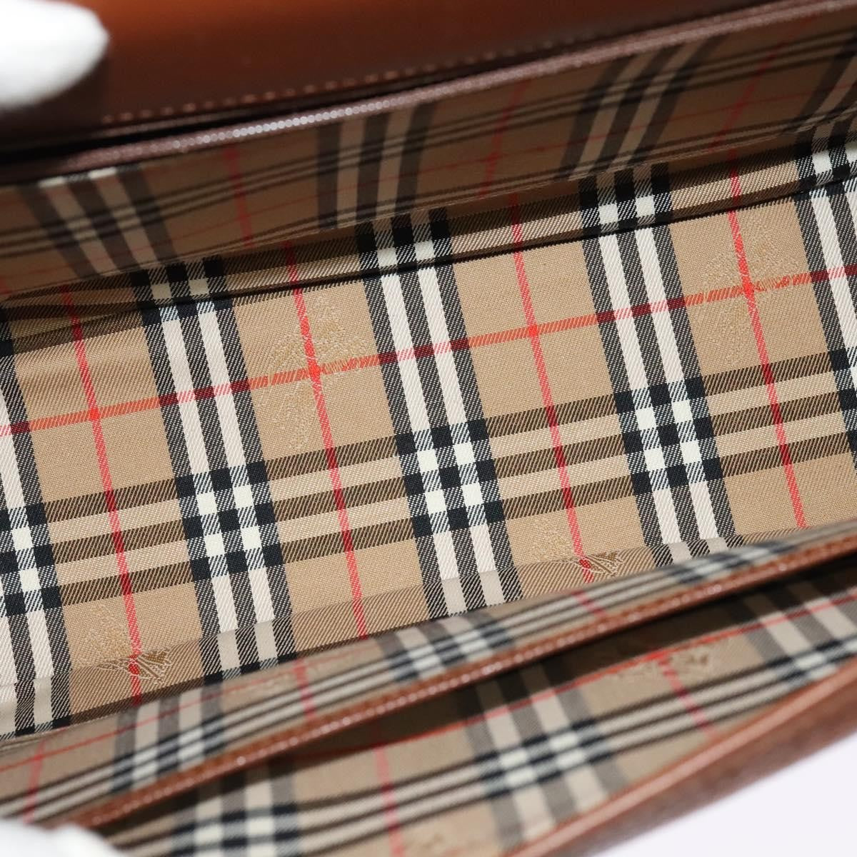 Burberry Vintage Handbag Leather, BROWN, LEATHER, Handbag