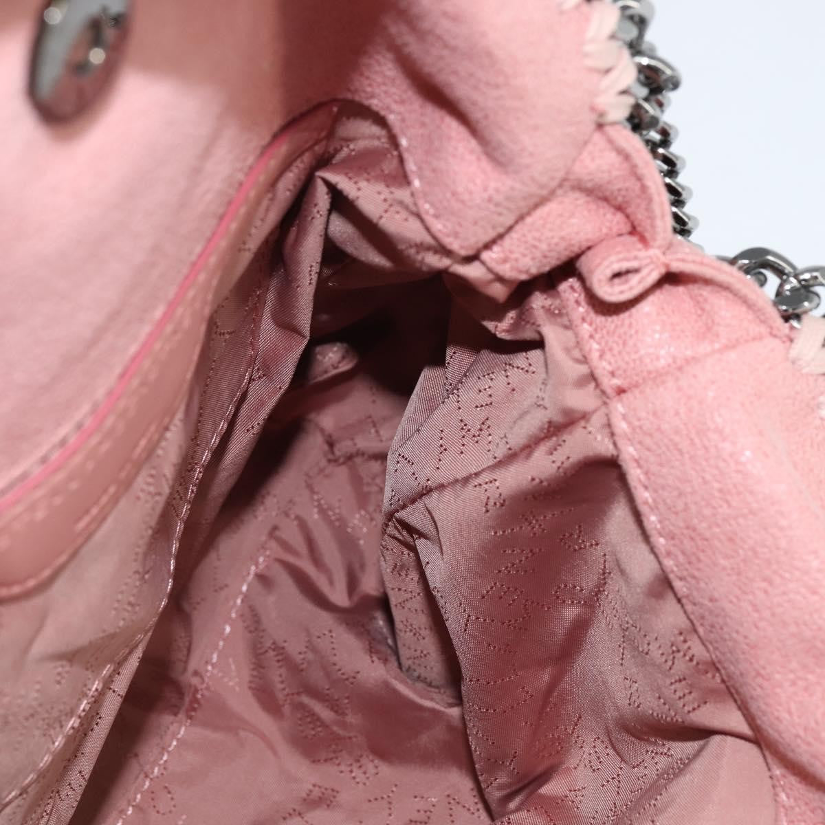 Stella McCartney Falabella Fold Over Crossbody Bag Shaggy Deer, PINK, POLYESTER, Shoulder bag