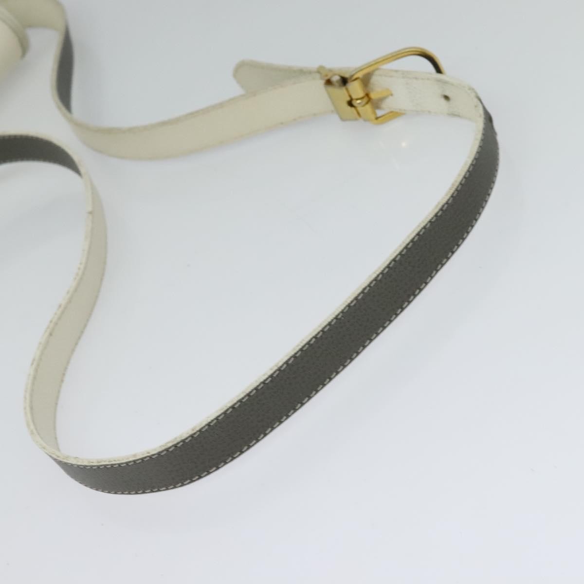 Christian Dior Vintage Honeycomb Flap Crossbody Bag Coated Canvas, WHITE, CANVAS, Crossbody bag