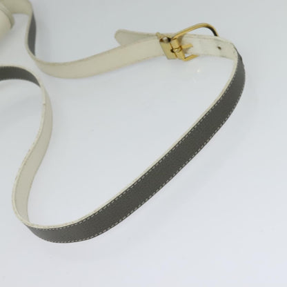 Christian Dior Vintage Honeycomb Flap Crossbody Bag Coated Canvas, WHITE, CANVAS, Crossbody bag