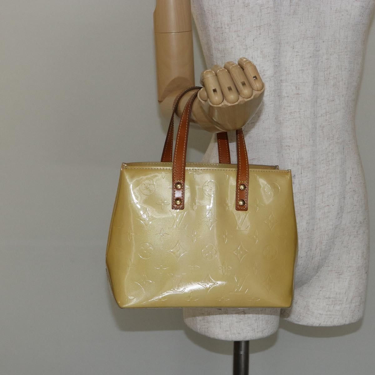 Louis Vuitton Reade Handbag Monogram Vernis, BEIGE, PATENT_LEATHER, Handbag