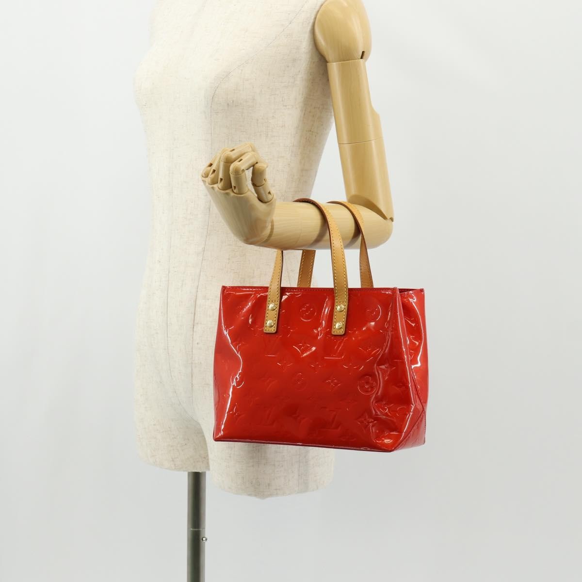 Louis Vuitton Reade Handbag Monogram Vernis, RED, PATENT_LEATHER, Handbag