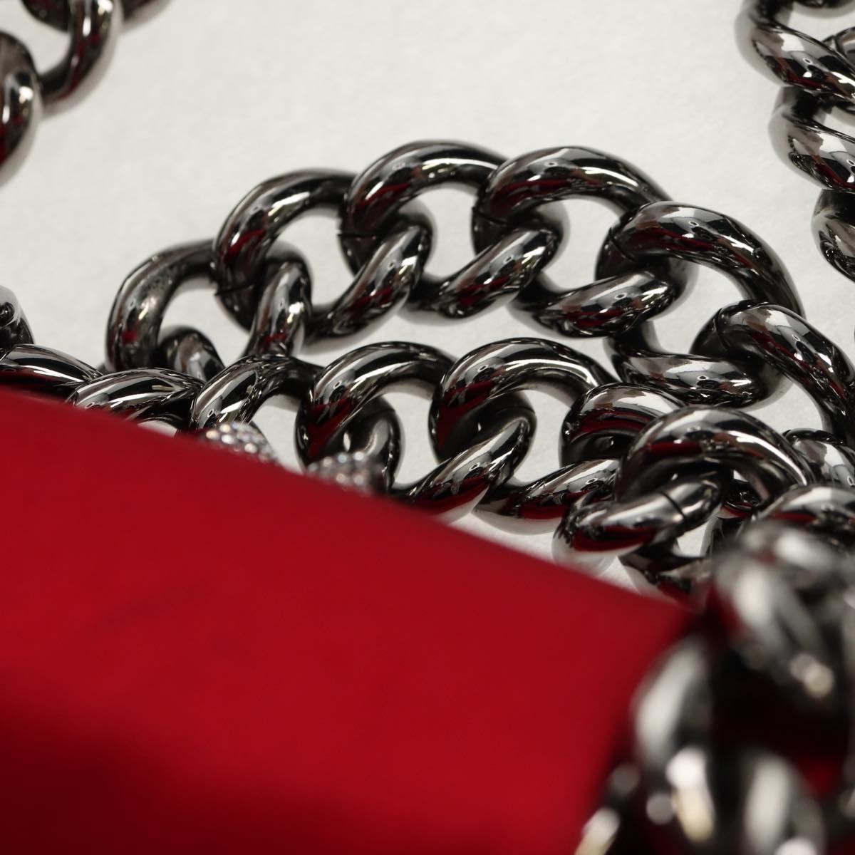 Christian Louboutin Yoyo Frame Clutch Satin, RED, SATIN, Clutche & pouche