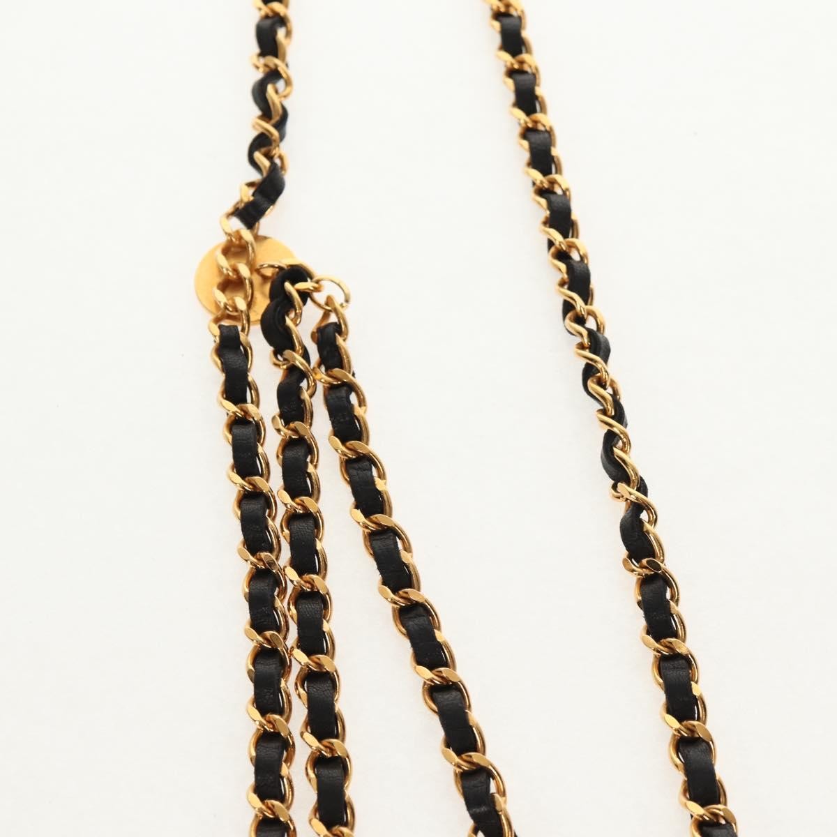 Chanel Vintage Multi-Chain Medallion Belt Metal and Leather, GOLD, METAL, Belts