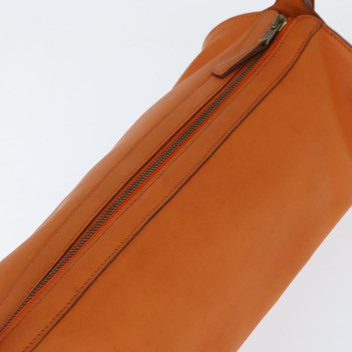 Hermes Sac Doremi Bag Leather, ORANGE, LEATHER, Shoulder bag