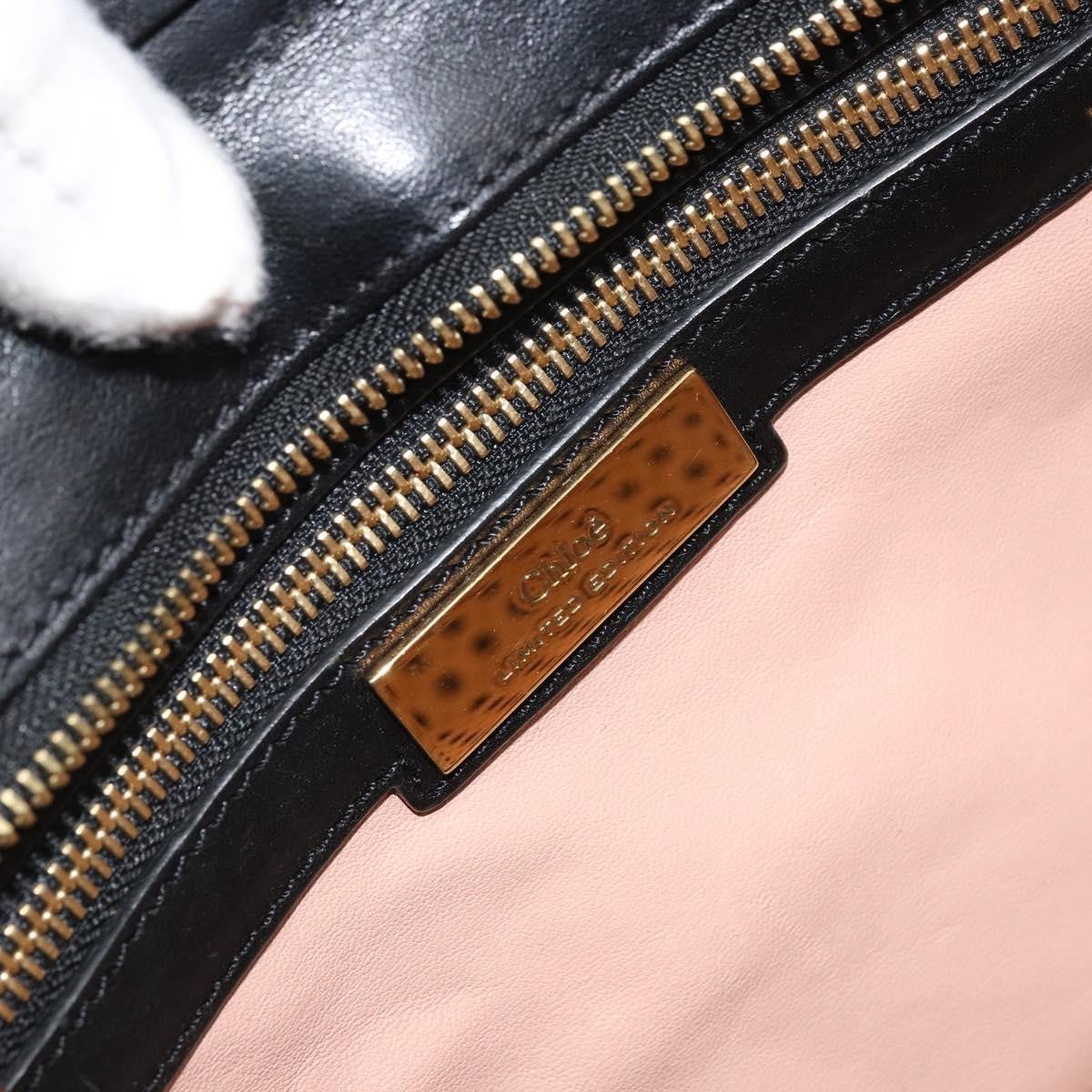 Chloe Alice Satchel Leather, Black, Leather, Handbag