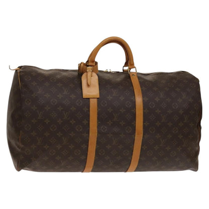 Louis Vuitton Keepall Bag Monogram Canvas, BROWN, CANVAS, Travel bag