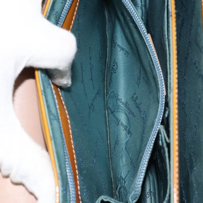 Salvatore Ferragamo Gancini handbag Patent leather, BROWN, PATENT_LEATHER, Handbag