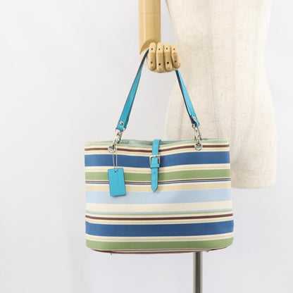 Burberry Vintage tote bag Canvas, BLUE, CANVAS, Tote bag