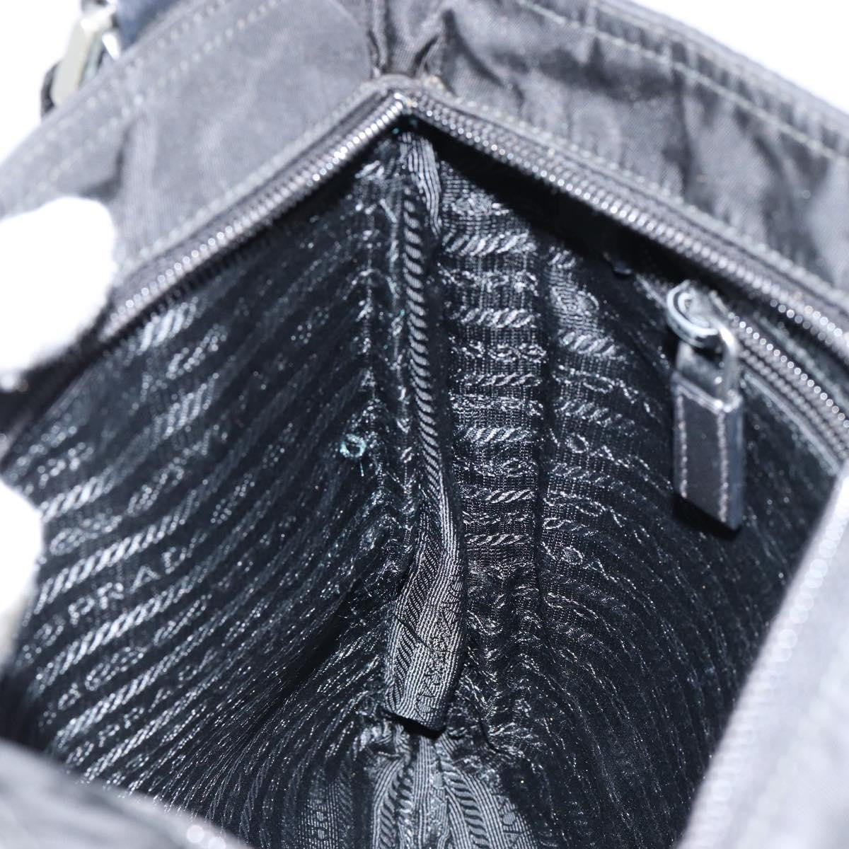 Prada Flat Messenger Bag Tessuto, BLACK, NYLON, Shoulder bag