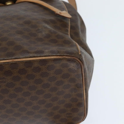 Celine Vintage Macadam Backpack Canvas and Leather, BROWN, CANVAS, Backpack