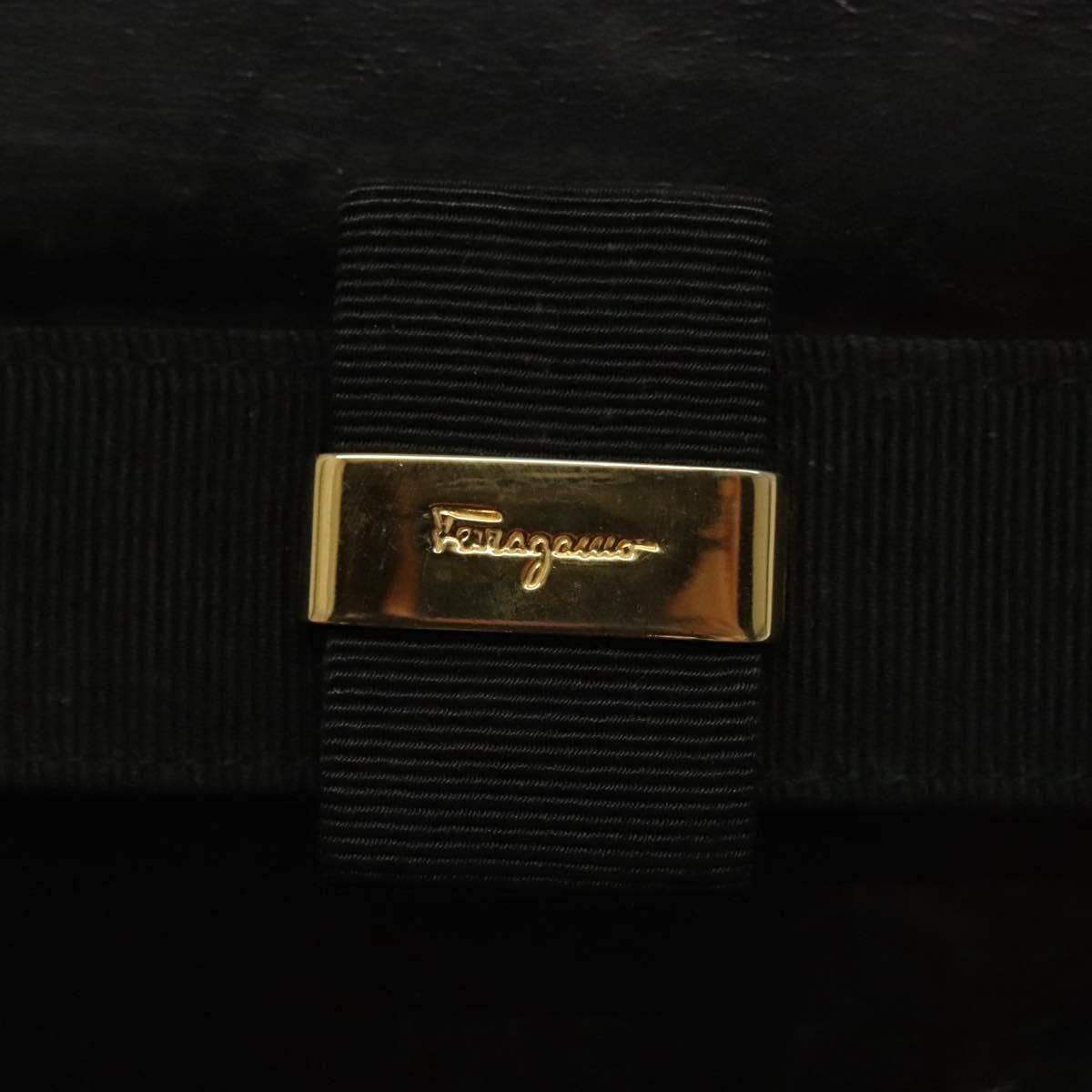 Salvatore Ferragamo Vala Handbag Leather, BLACK, LEATHER, Handbag