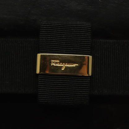 Salvatore Ferragamo Vala Handbag Leather, BLACK, LEATHER, Handbag