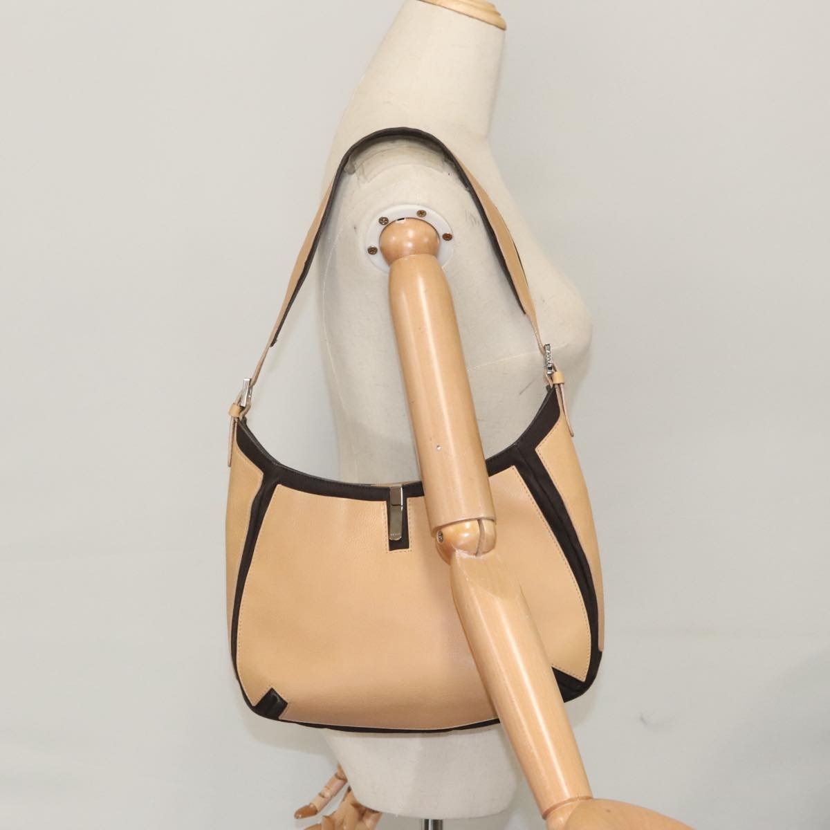 Bally Vintage Shoulder Bag Leather, BEIGE, LEATHER, Shoulder bag